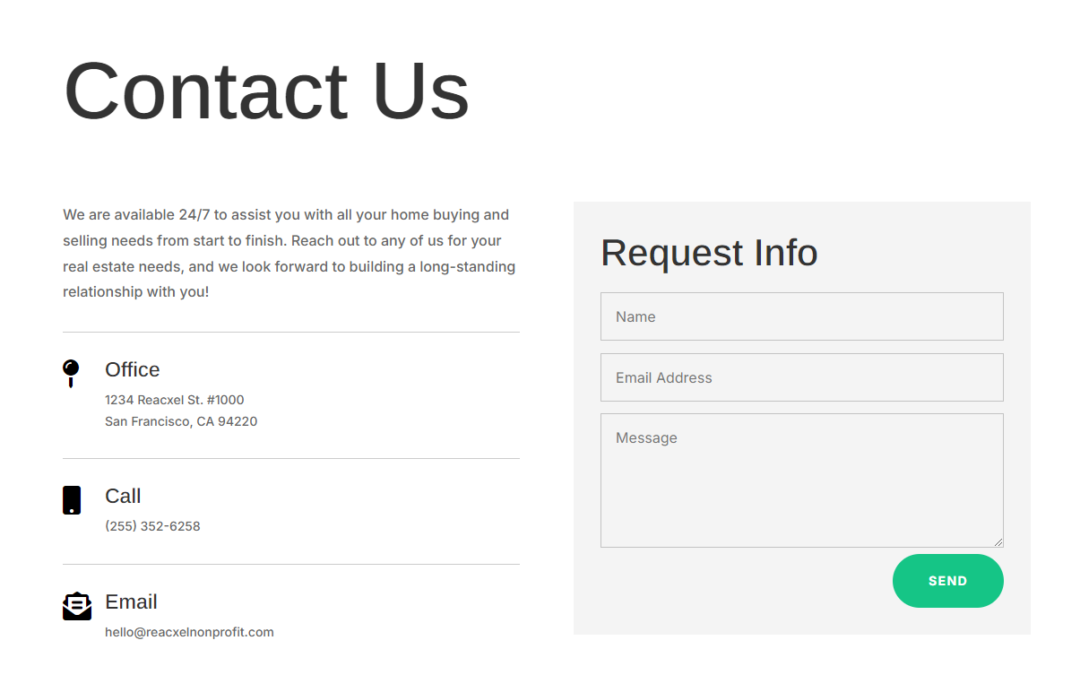 Contact Template 1